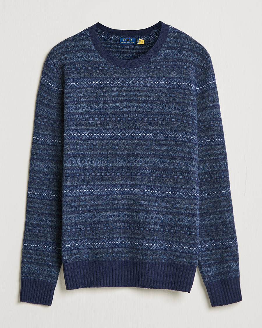 Uomini | Maglieria | Polo Ralph Lauren | Wool/Cashmere Fairisle Knitted Sweater Navy