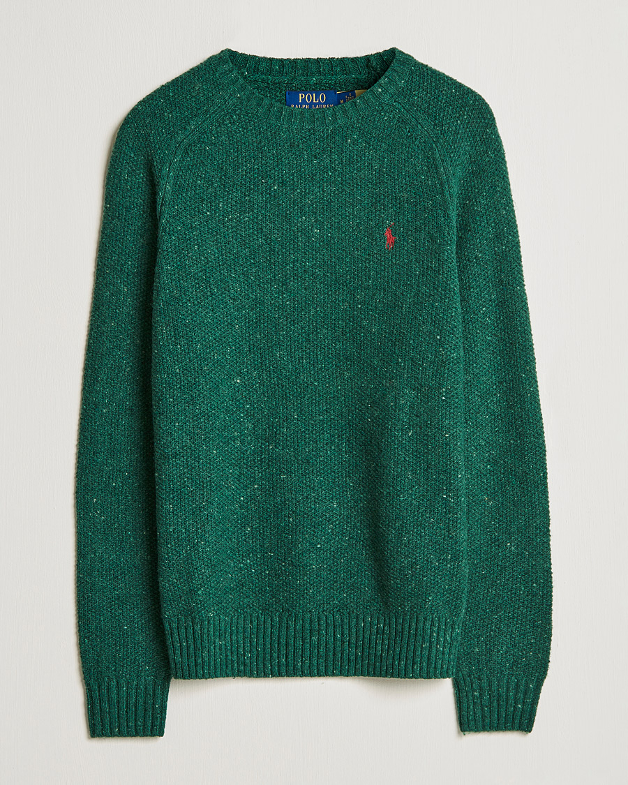Uomini | Maglieria | Polo Ralph Lauren | Wool Donegal Knitted Sweater Forest Green