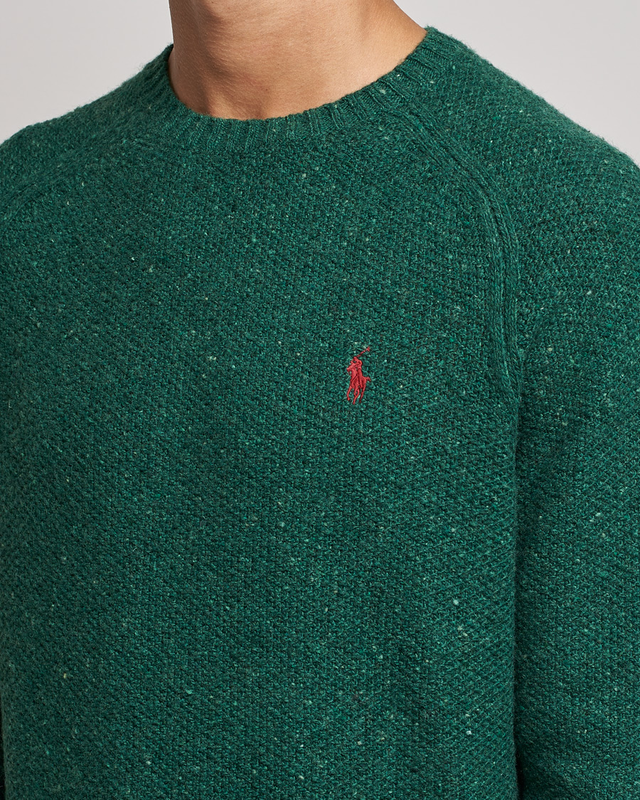 Uomini | Maglieria | Polo Ralph Lauren | Wool Donegal Knitted Sweater Forest Green