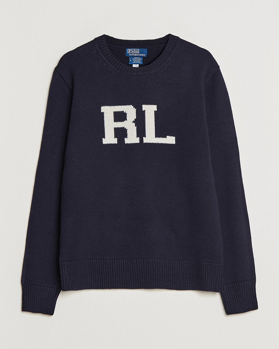Uomini | Maglieria | Polo Ralph Lauren | Wool Logo Knitted Sweater Hunter Navy