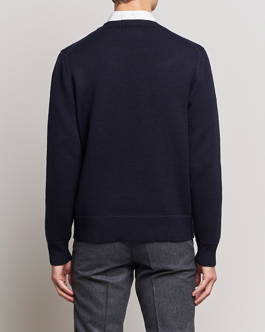 Uomini | Maglieria | Polo Ralph Lauren | Wool Logo Knitted Sweater Hunter Navy