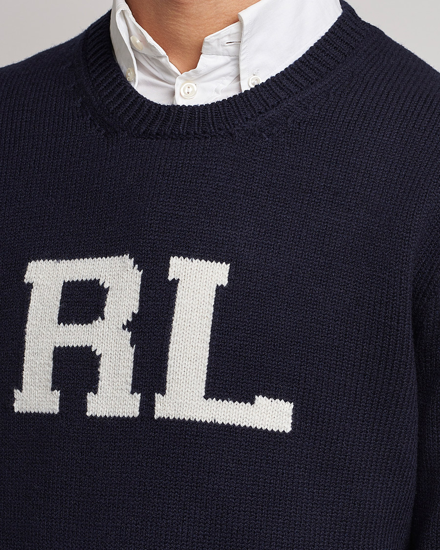 Uomini | Maglieria | Polo Ralph Lauren | Wool Logo Knitted Sweater Hunter Navy
