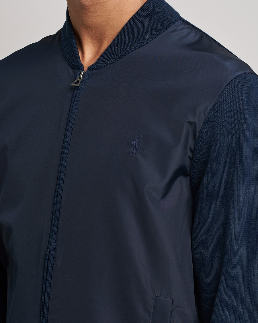 Uomini | Maglieria | Polo Ralph Lauren | Cotton Hybrid Full-Zip Sweater Piper Navy