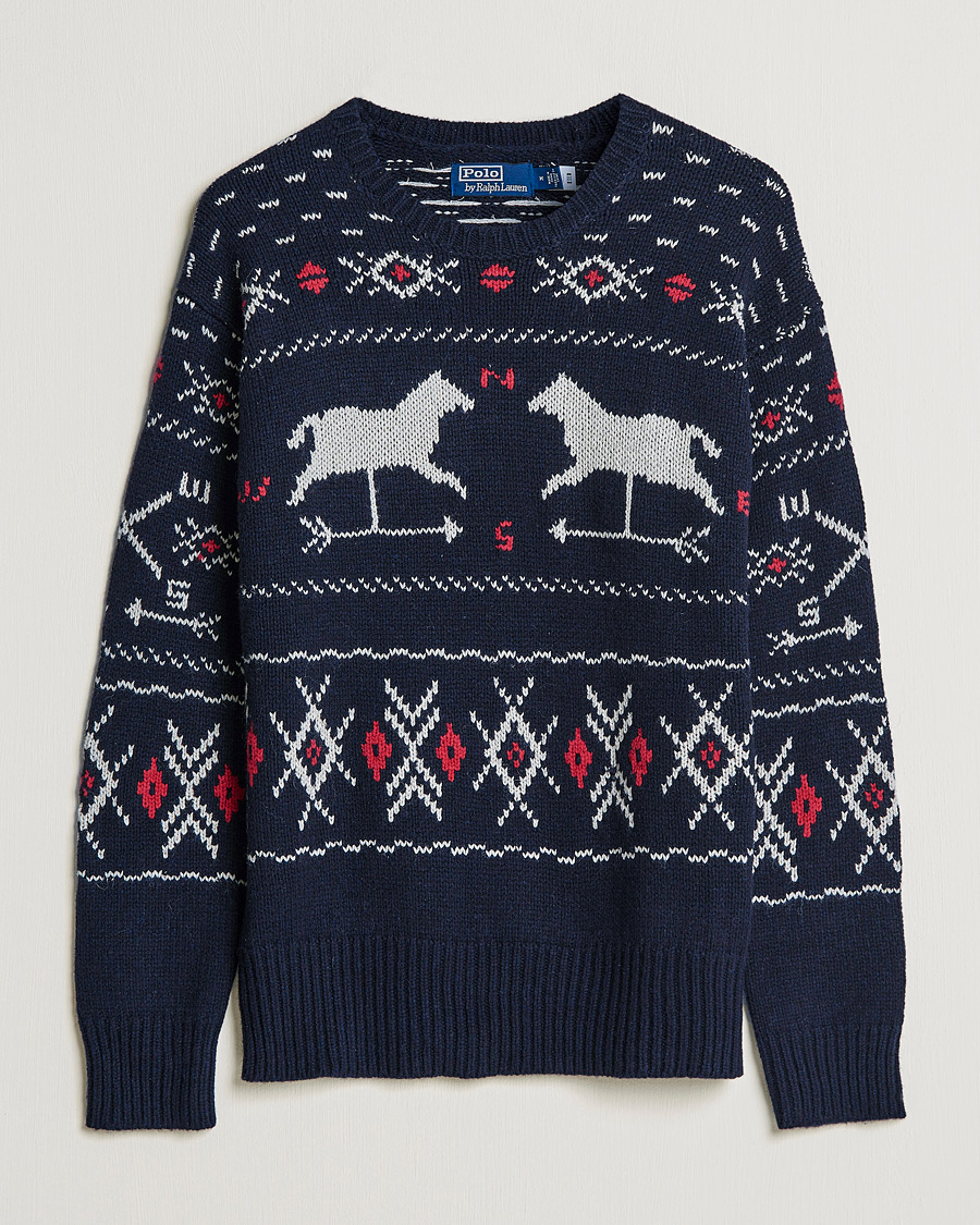 Uomini | Maglieria | Polo Ralph Lauren | Wool Winter Knitted Sweater Navy Multi