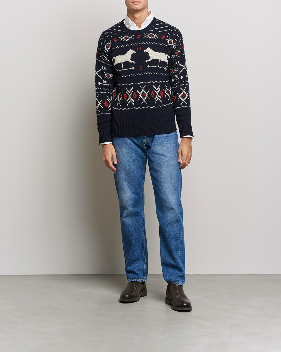 Uomini | Maglieria | Polo Ralph Lauren | Wool Winter Knitted Sweater Navy Multi