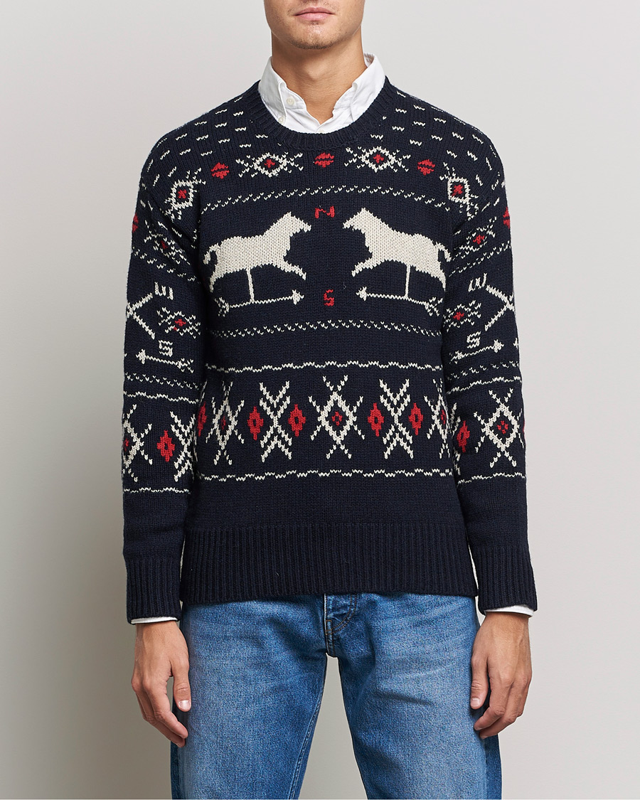 Uomini | Maglieria | Polo Ralph Lauren | Wool Winter Knitted Sweater Navy Multi