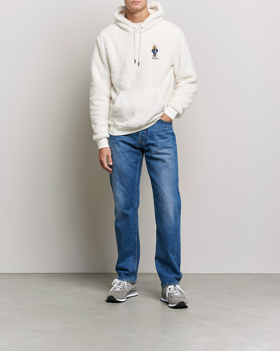 Uomini | Maglieria | Polo Ralph Lauren | Curly Sherpa Bear Hoodie Antique Cream