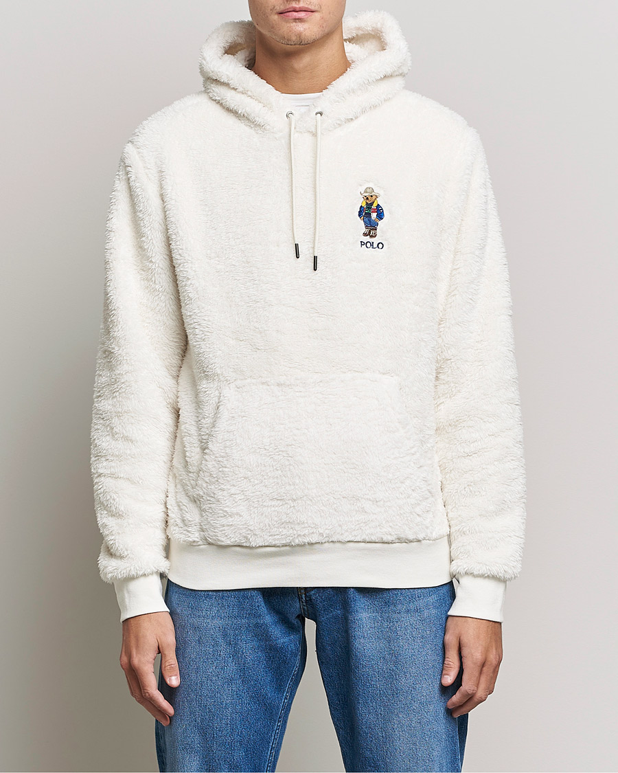 Uomini | Maglieria | Polo Ralph Lauren | Curly Sherpa Bear Hoodie Antique Cream