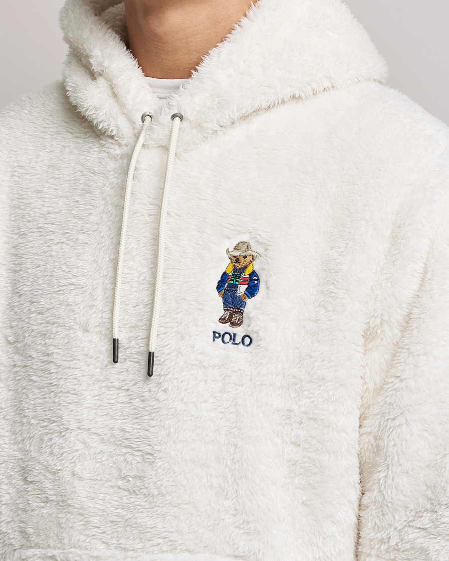 Uomini | Maglieria | Polo Ralph Lauren | Curly Sherpa Bear Hoodie Antique Cream