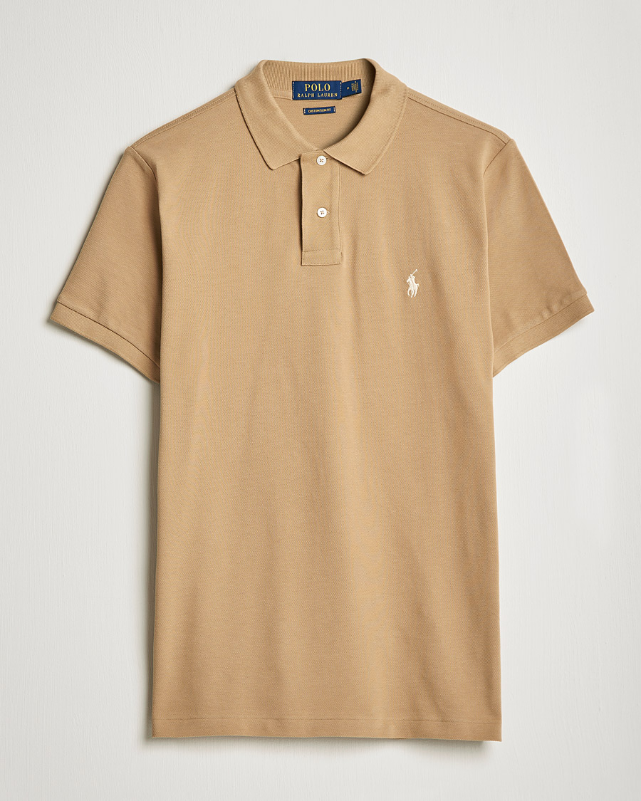 Uomini | Polo | Polo Ralph Lauren | Custom Slim Fit Polo Luxury Tan