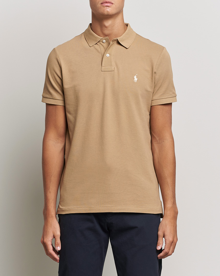 Uomini | Polo | Polo Ralph Lauren | Custom Slim Fit Polo Luxury Tan
