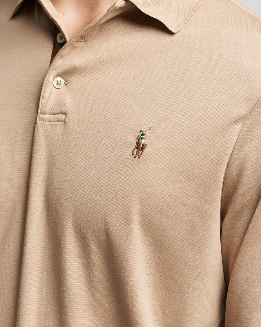 Uomini | Maglieria | Polo Ralph Lauren | Luxury Pima Cotton Long Sleeve Polo Vintage Khaki