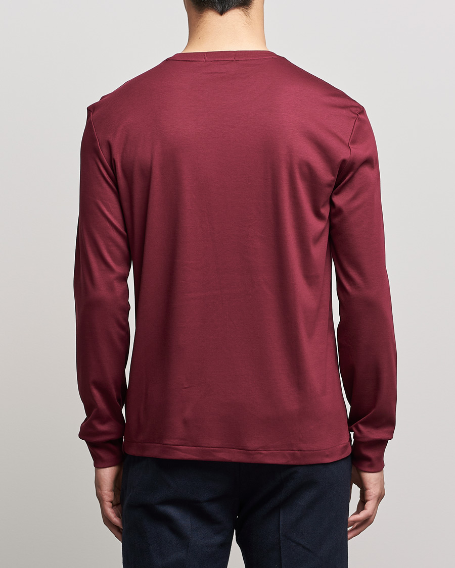 Uomini | T-shirt | Polo Ralph Lauren | Luxury Pima Cotton Long Sleeve Tee Classic Wine