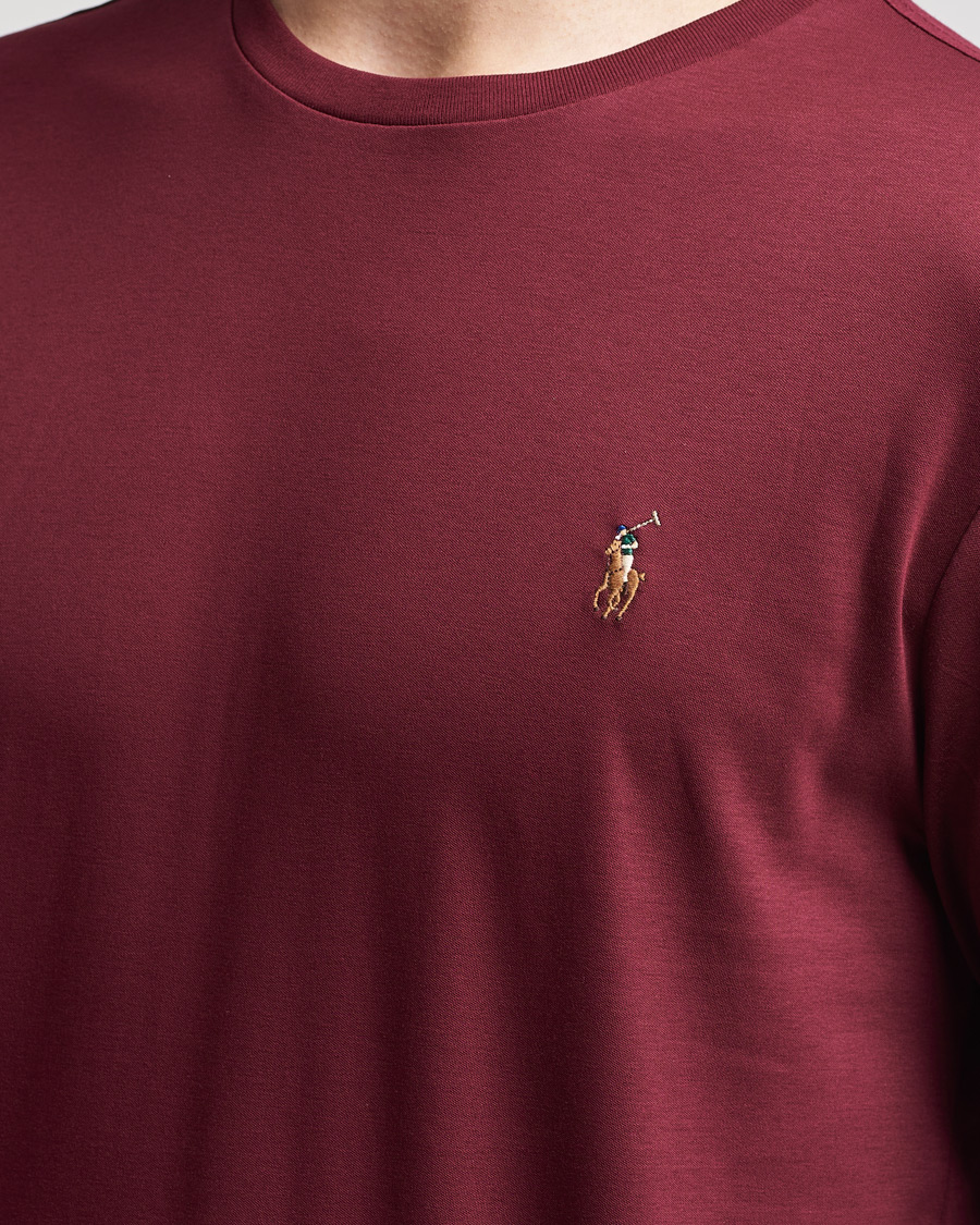 Uomini | T-shirt | Polo Ralph Lauren | Luxury Pima Cotton Long Sleeve Tee Classic Wine