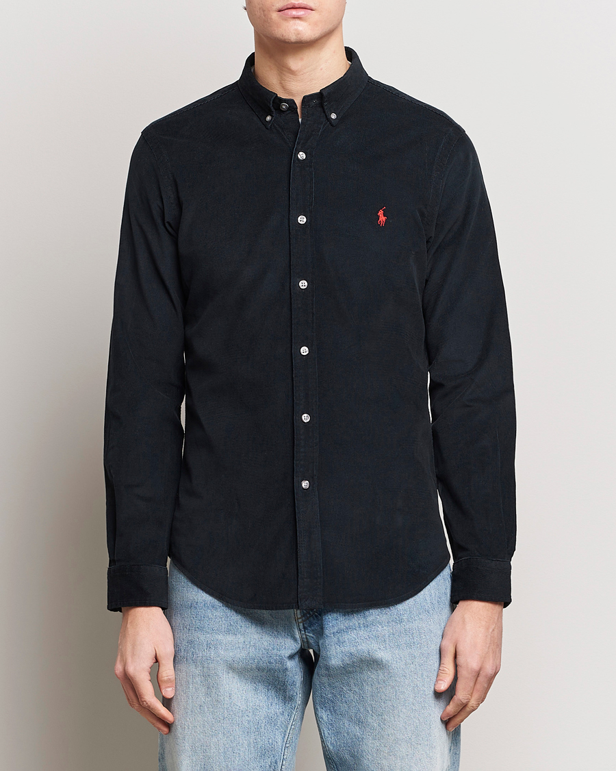 Uomini | Camicie | Polo Ralph Lauren | Slim Fit Corduroy Shirt Black