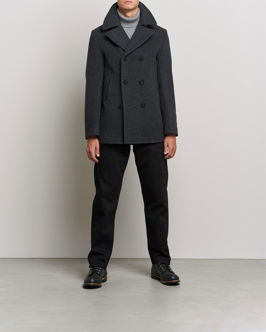 Uomini | Giacche | Polo Ralph Lauren | Wool Melton Peacoat Navy Charcoal