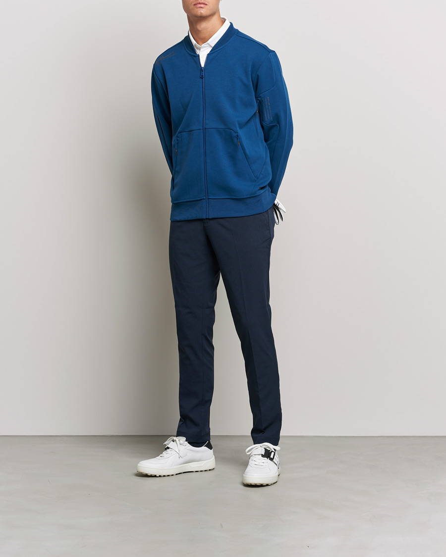 Uomini | Maglieria | RLX Ralph Lauren | Double Knit Full Zip Sweater Raleigh Blue