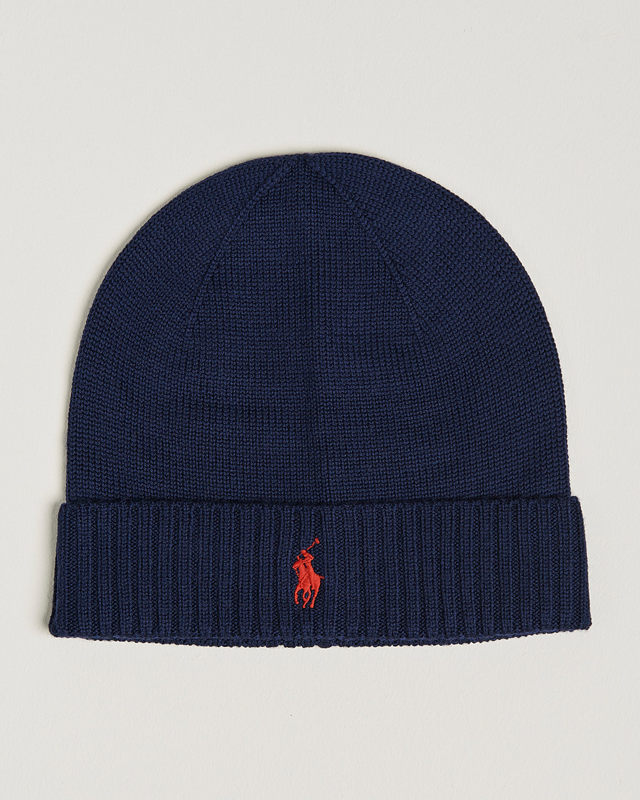 Uomini | Berretti | Polo Ralph Lauren | Merino Beanie Hunter Navy