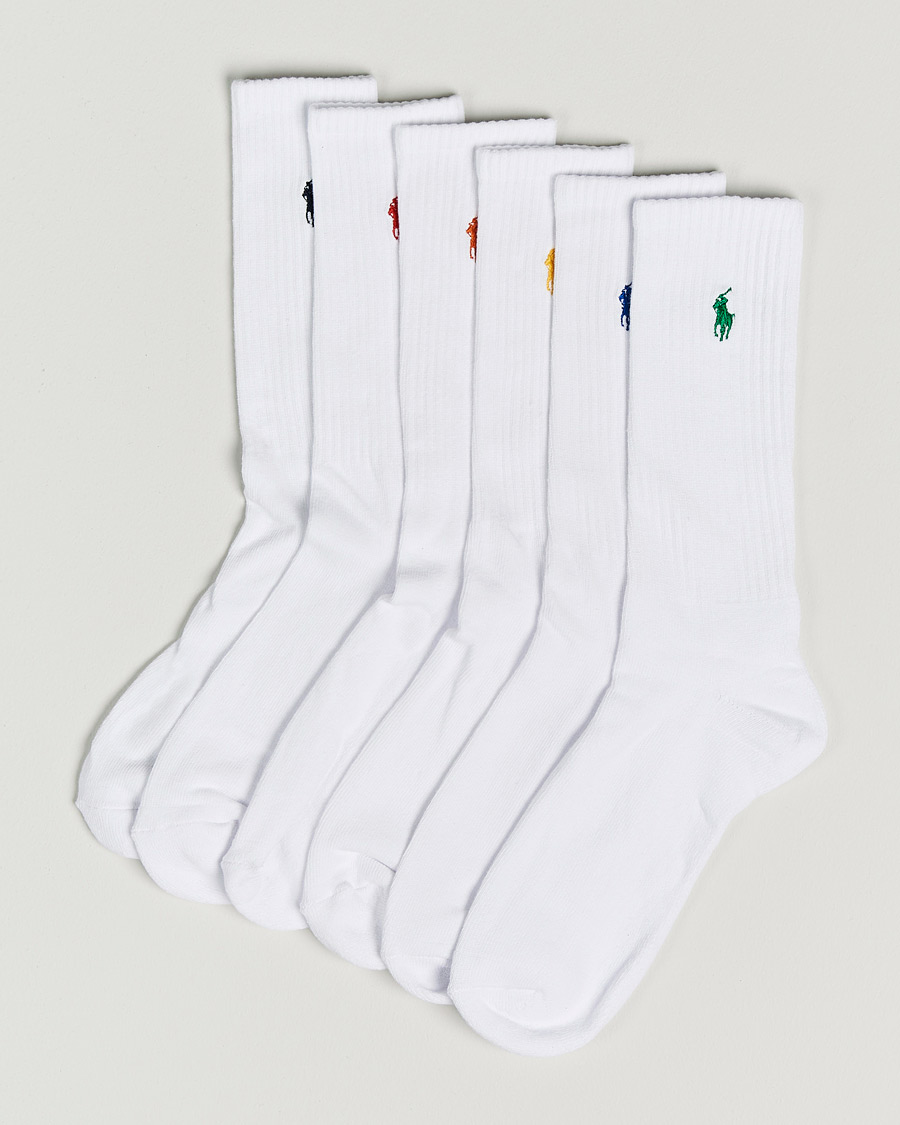 Uomini | Biancheria intima | Polo Ralph Lauren | 6-Pack Cotton Crew Socks White