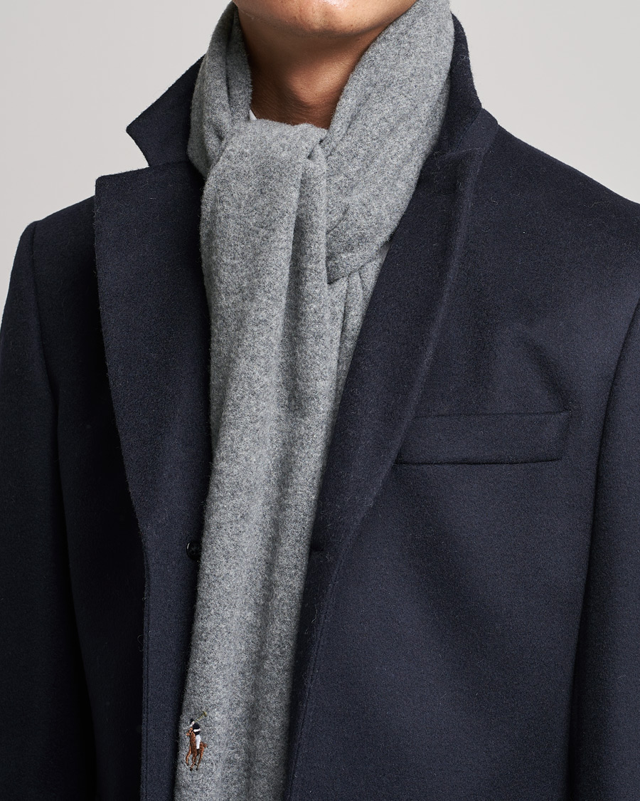 Uomini | Polo Ralph Lauren Signature Wool Scarf Fawn Grey Heather | Polo Ralph Lauren | Signature Wool Scarf Fawn Grey Heather