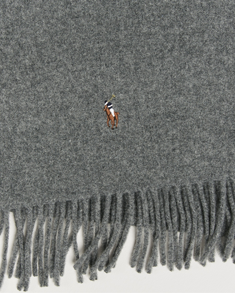 Uomini | Polo Ralph Lauren Signature Wool Scarf Fawn Grey Heather | Polo Ralph Lauren | Signature Wool Scarf Fawn Grey Heather