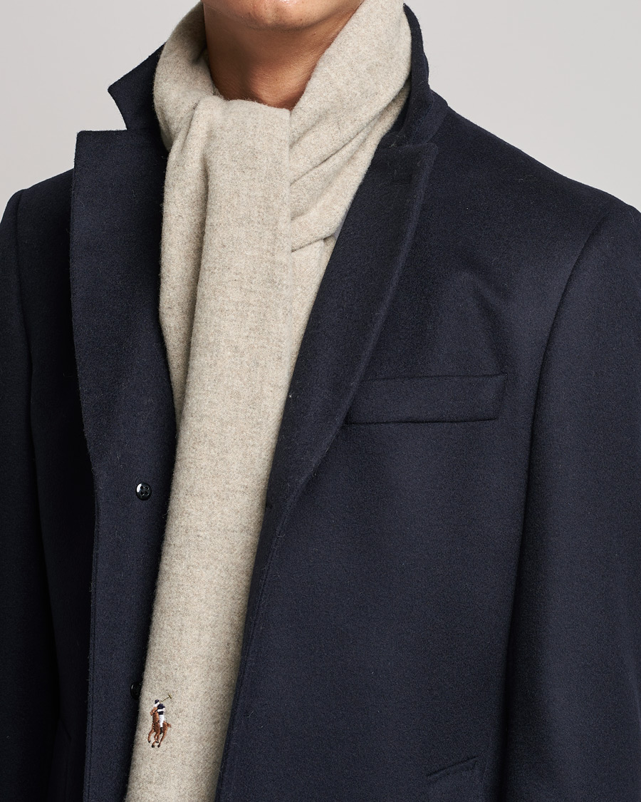 Uomini | Polo Ralph Lauren Signature Wool Scarf Oatmeal Heather | Polo Ralph Lauren | Signature Wool Scarf Oatmeal Heather