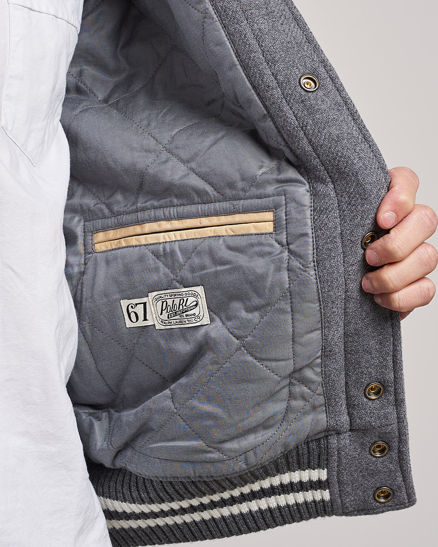 Uomini | Giacche | Polo Ralph Lauren | Ski Varsity Lined Bomber Jacket Grey Heather