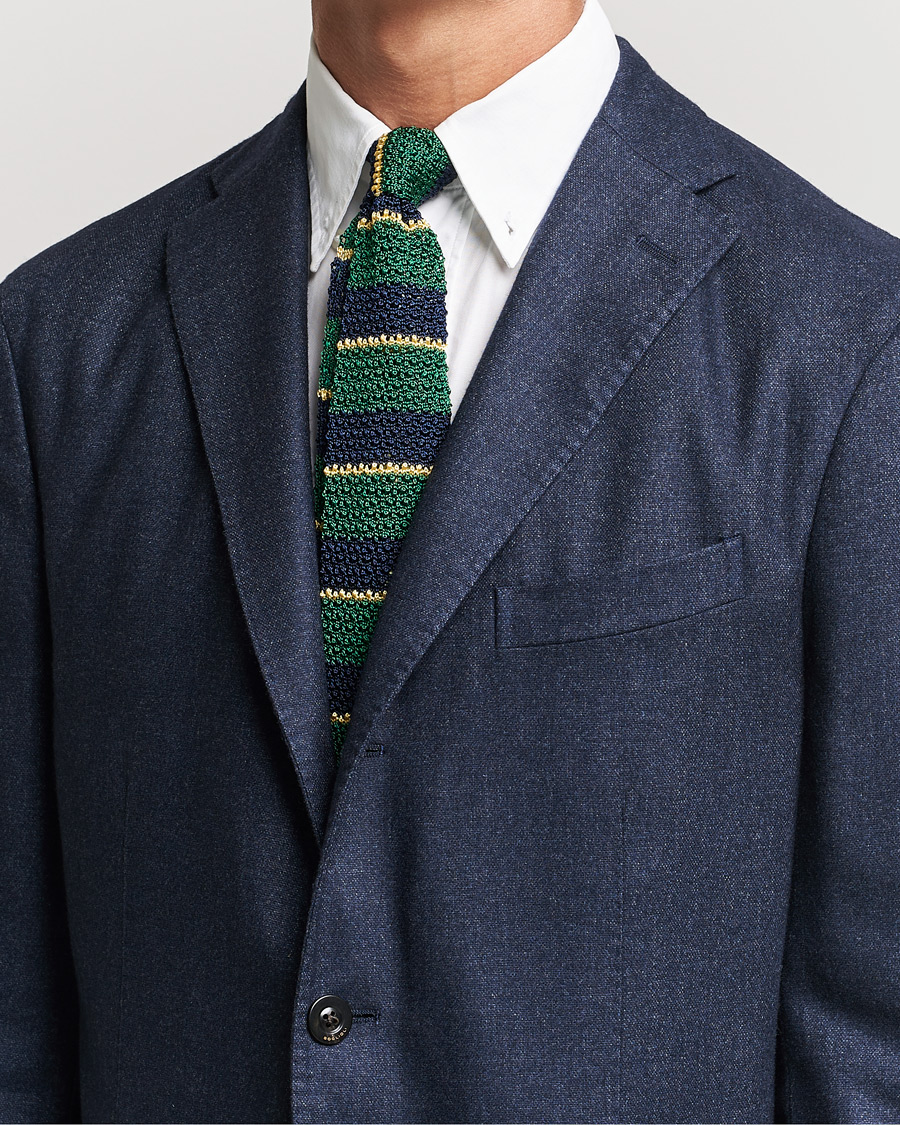 Uomini | Cravatte | Polo Ralph Lauren | Polo Ralph LaurenRegim Knitted TieGreen/Navy/Gold