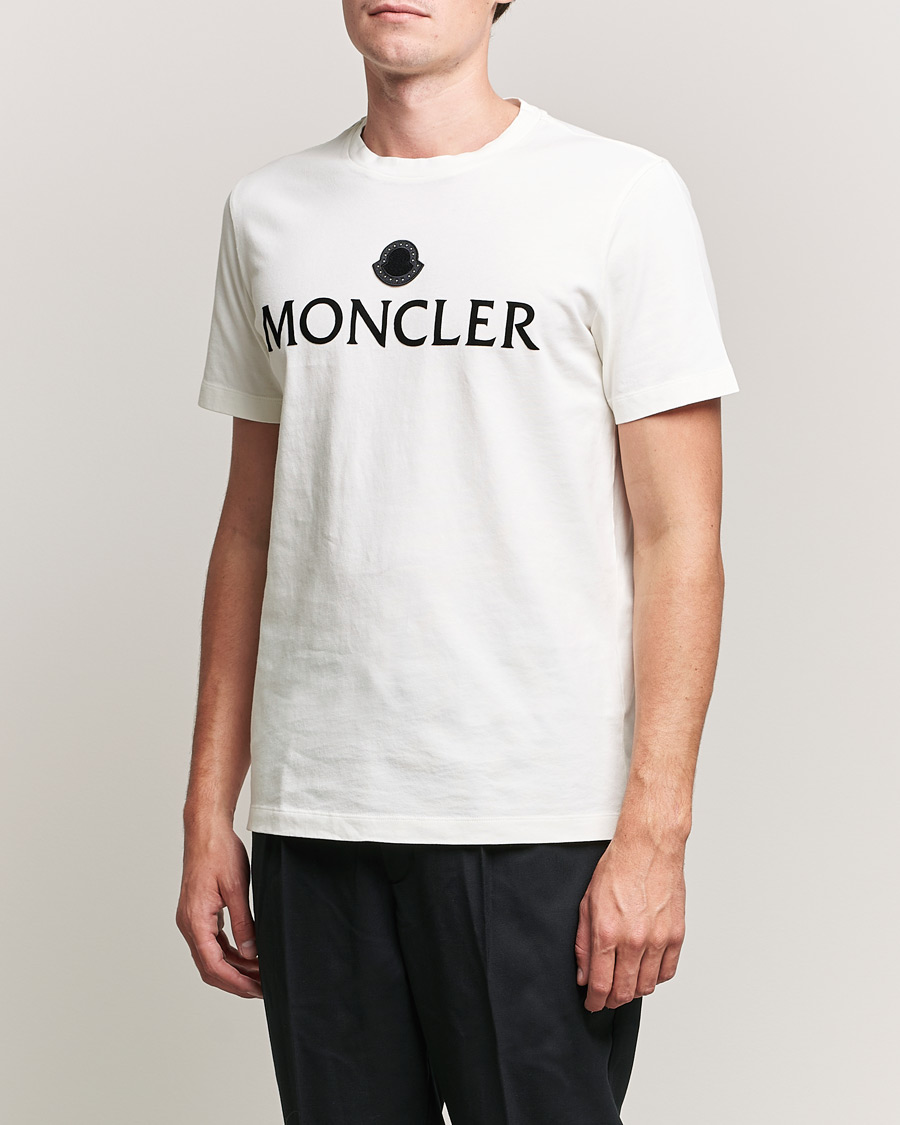 Uomini | T-shirt | Moncler | Lettering T-Shirt White