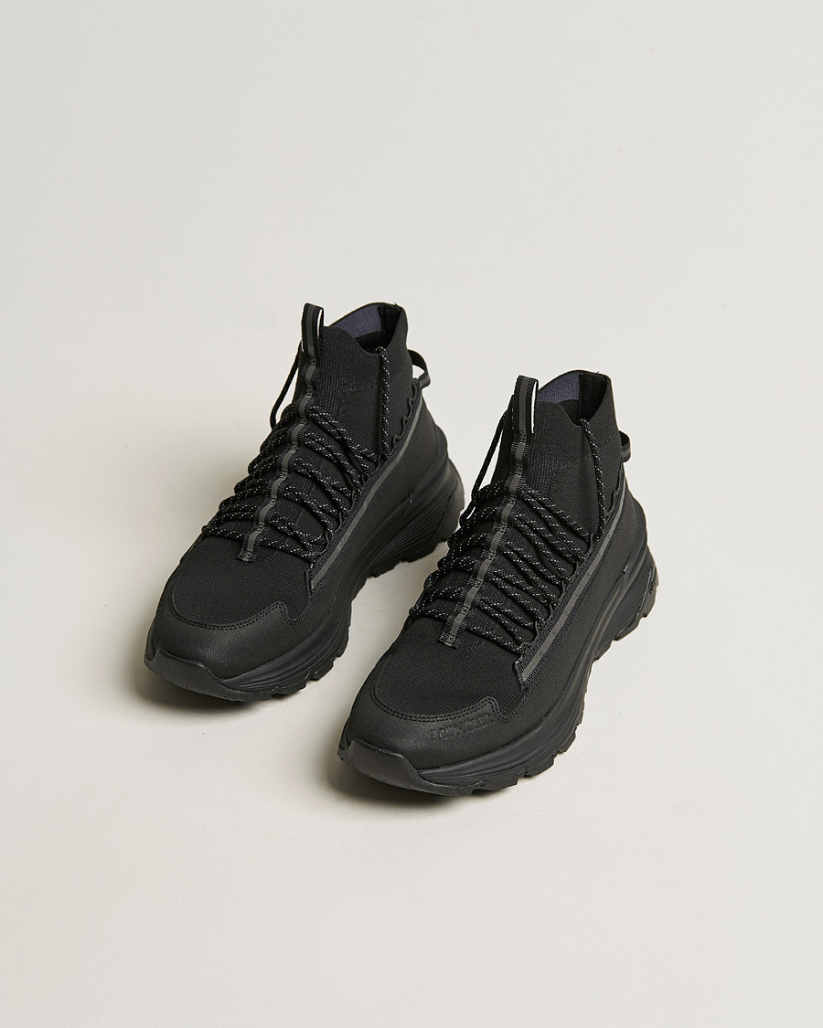 Uomini | Moncler Knit High Running Sneakers Black | Moncler | Knit High Running Sneakers Black