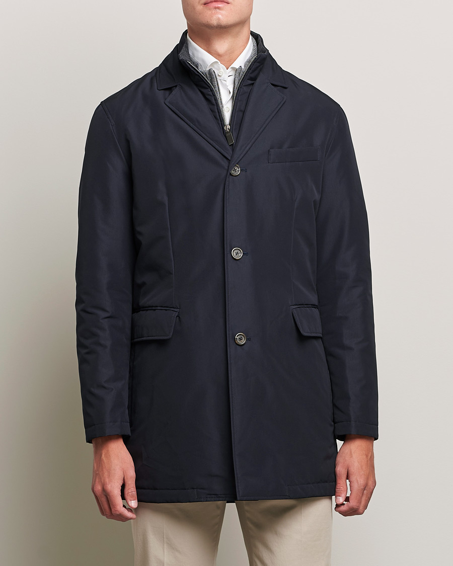 Uomini | Giacche | Canali | Rain Protection Car Coat Navy