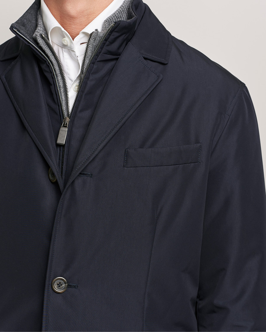 Uomini | Giacche | Canali | Rain Protection Car Coat Navy