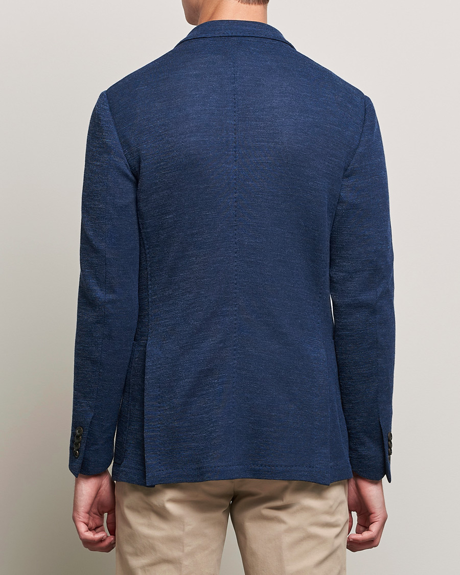 Uomini | Blazers | Canali | Structured Wool Jersey Jacket Dark Blue