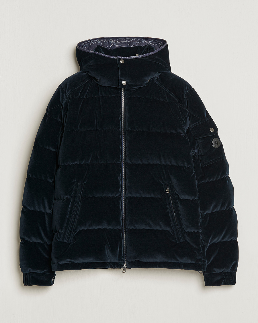 Uomini | Giacche | Moncler | Armorique Velvet Down Jacket Navy