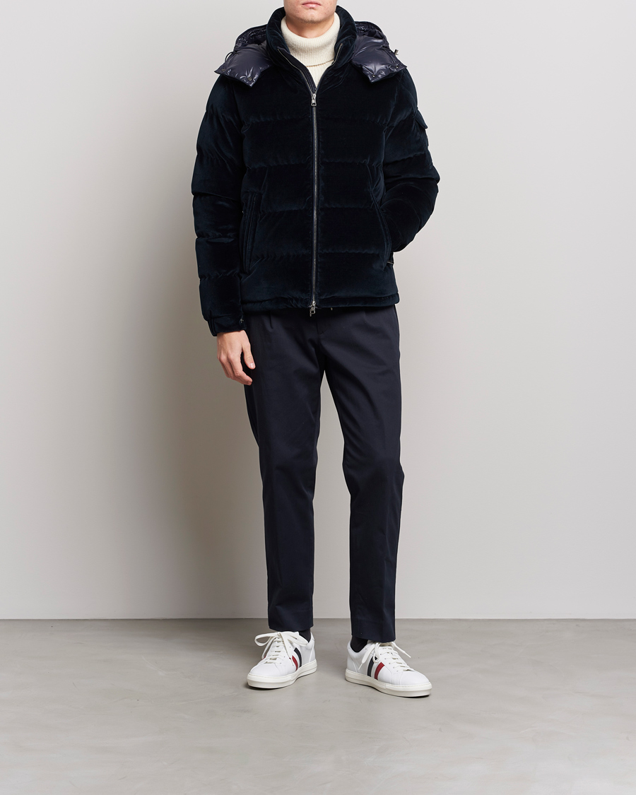 Uomini | Giacche | Moncler | Armorique Velvet Down Jacket Navy