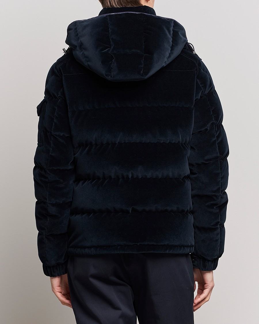 Uomini | Giacche | Moncler | Armorique Velvet Down Jacket Navy