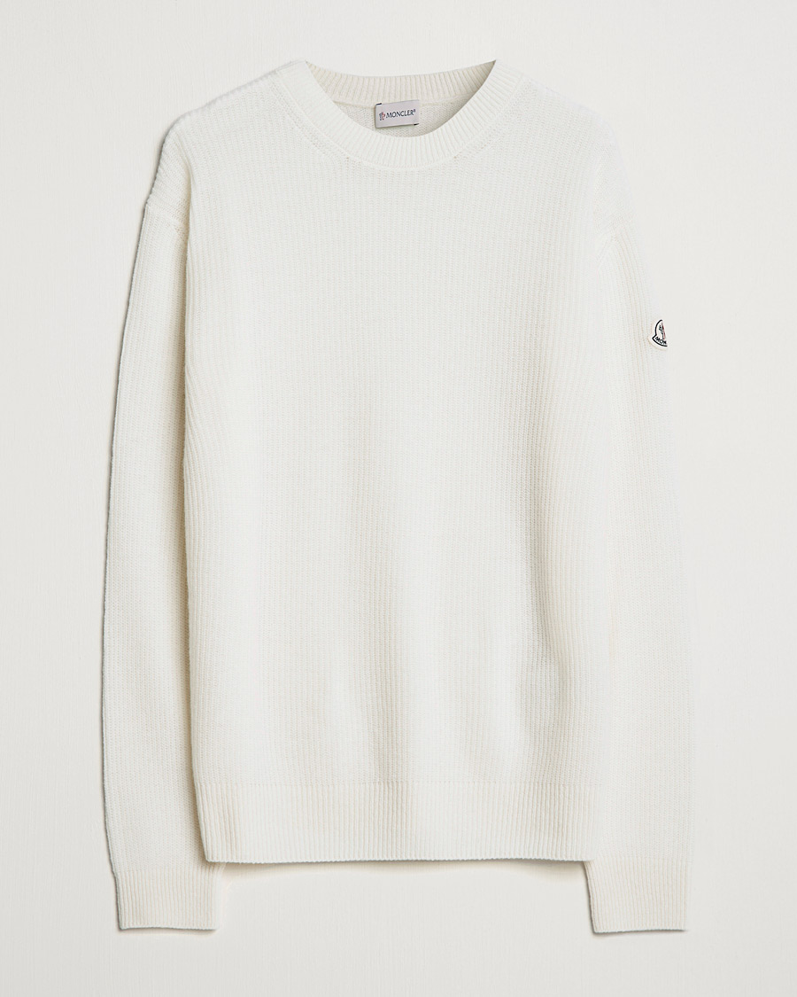 Uomini | Maglieria | Moncler | Cashmere Crew Neck Sweater White