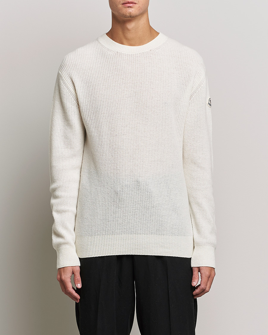 Uomini | Maglieria | Moncler | Cashmere Crew Neck Sweater White