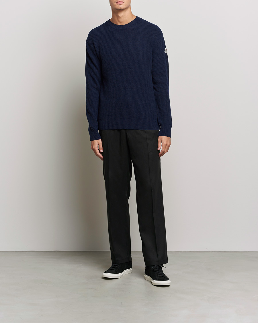 Uomini | Maglieria | Moncler | Cashmere Crew Neck Sweater Navy