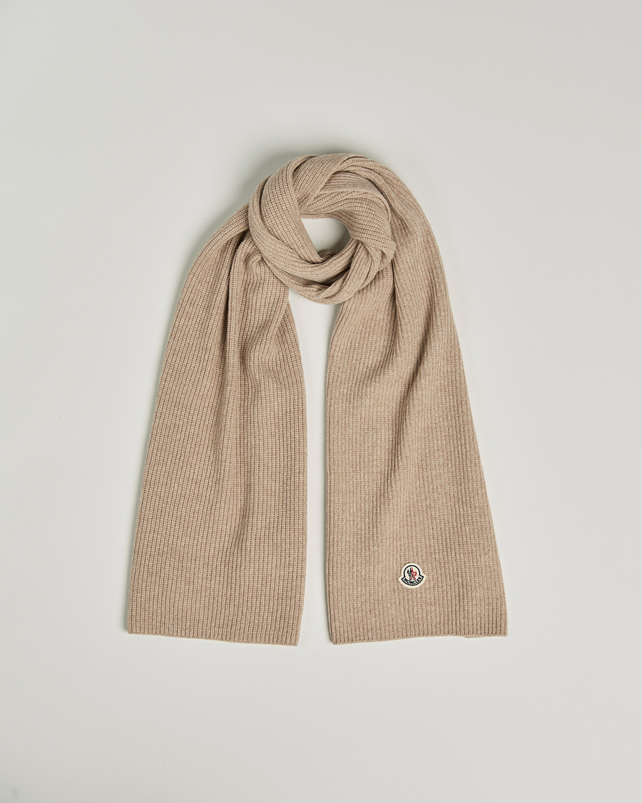 Uomini | Moncler Cashmere Scarf Beige | Moncler | Cashmere Scarf Beige