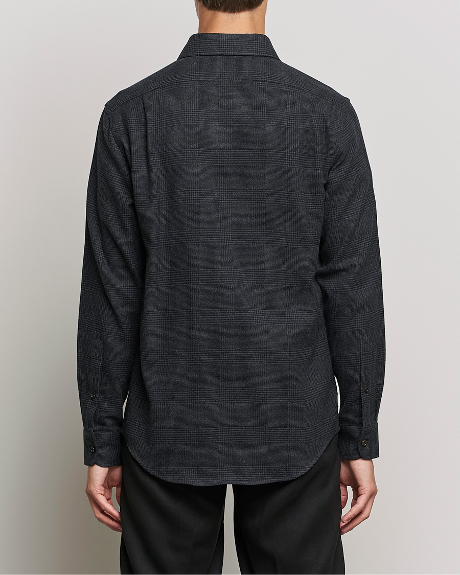 Uomini | Camicie | Ralph Lauren Purple Label | Flannel Sport Shirt Dark Grey