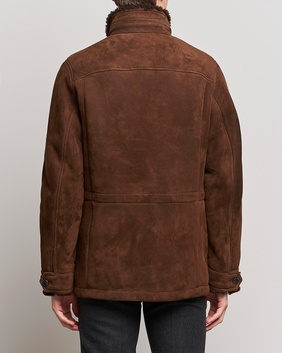 Uomini | Giacche | Ralph Lauren Purple Label | Shearling Field Jacket Chestnut