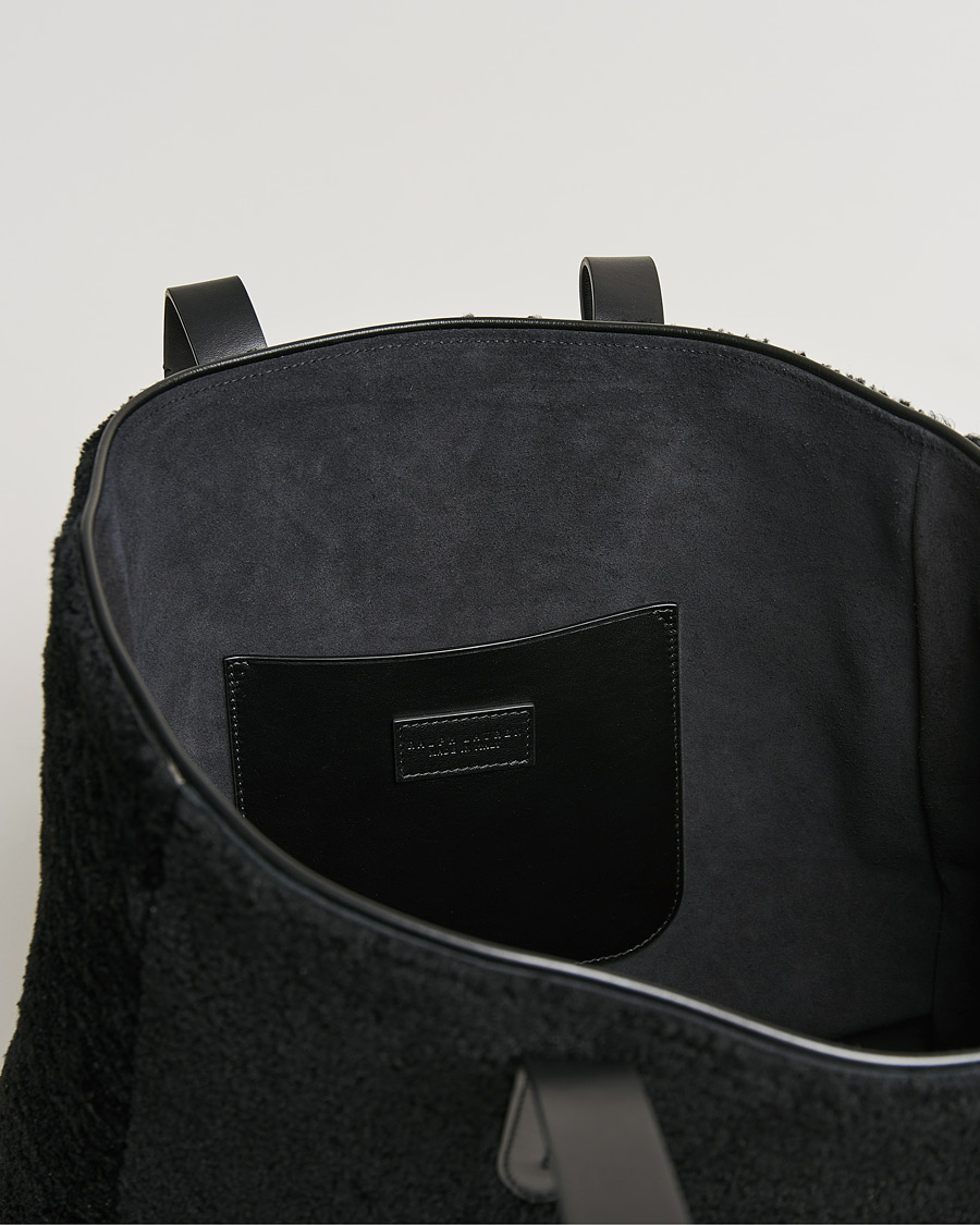 Uomini | Ralph Lauren Purple Label Shearling Tote Bag Black | Ralph Lauren Purple Label | Shearling Tote Bag Black