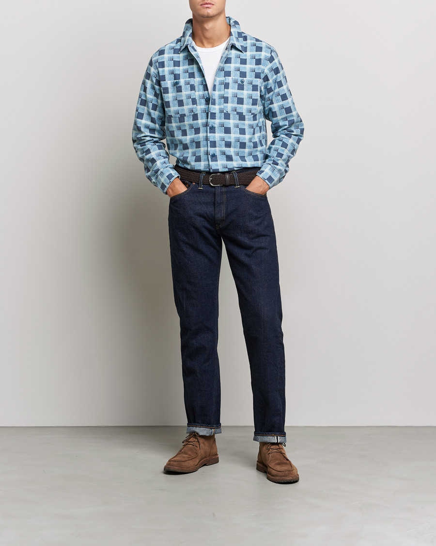 Uomini | Camicie | RRL | Universal Camp Shirt Blue Check
