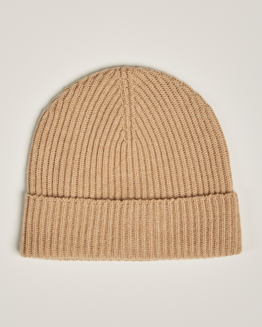 Uomini | Johnstons of Elgin Cashmere Ribbed Hat Camel | Johnstons of Elgin | Cashmere Ribbed Hat Camel
