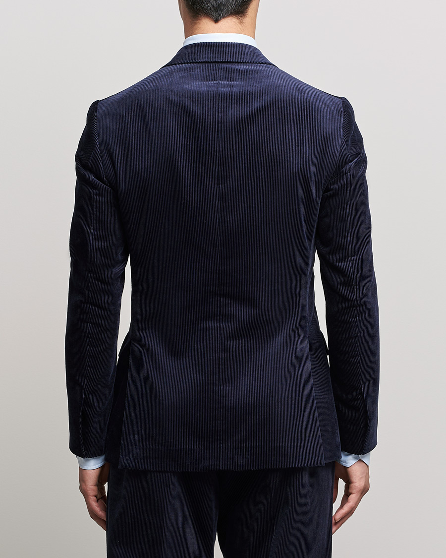 Uomini | Blazers | Ralph Lauren Purple Label | Wale Corduroy Blazer Chairman Navy