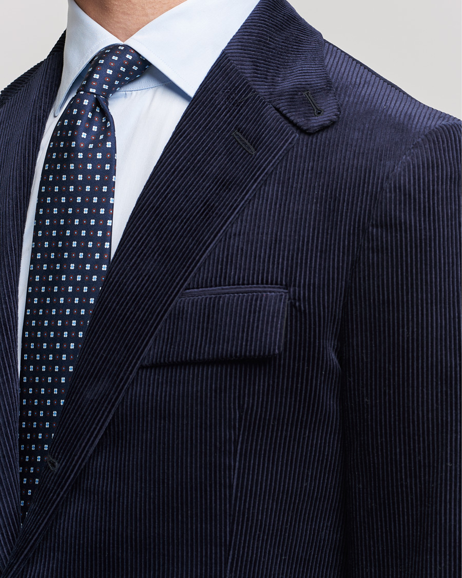 Uomini | Blazers | Ralph Lauren Purple Label | Wale Corduroy Blazer Chairman Navy