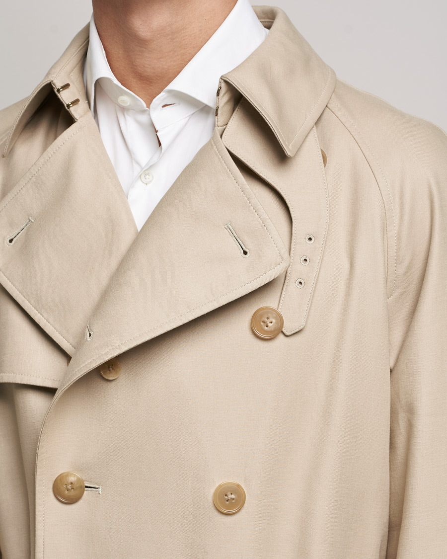 Uomini | Giacche | Ralph Lauren Purple Label | Classic Trench Coat Khaki Stone