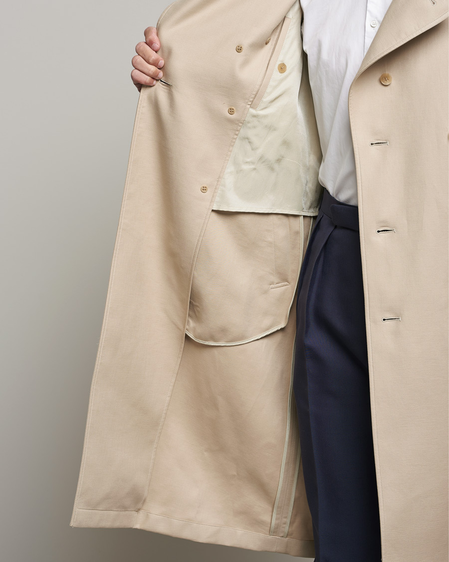Uomini | Giacche | Ralph Lauren Purple Label | Classic Trench Coat Khaki Stone