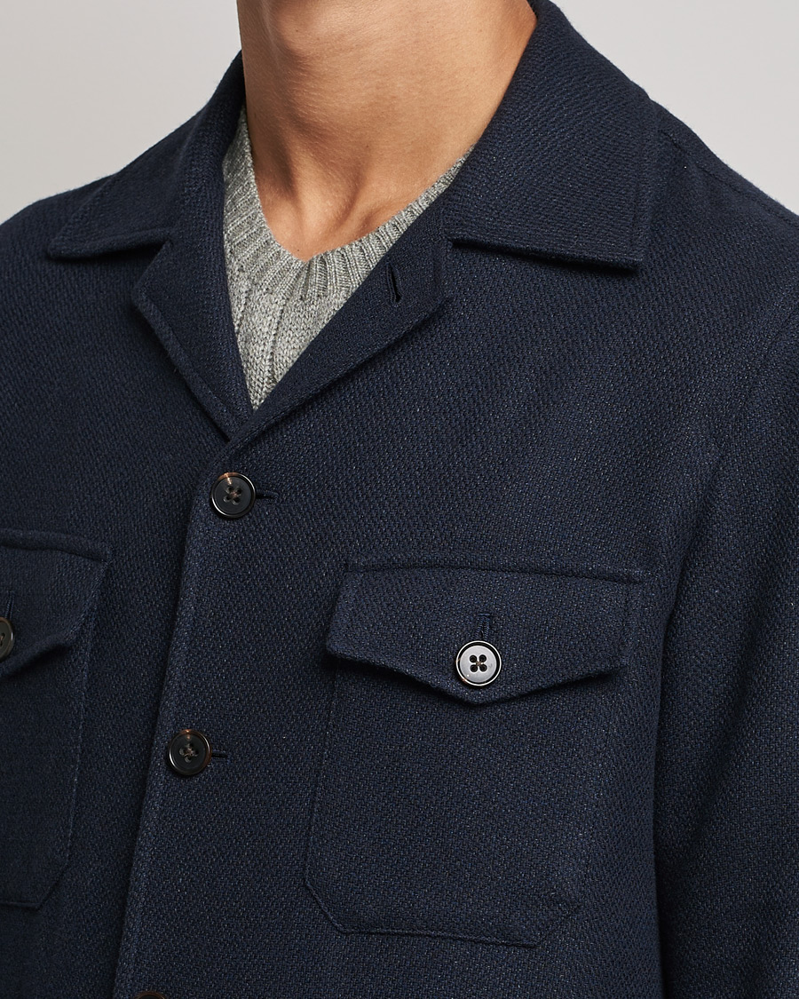 Uomini | Giacche | Ralph Lauren Purple Label | Snowden Tweed Field Jacket Navy